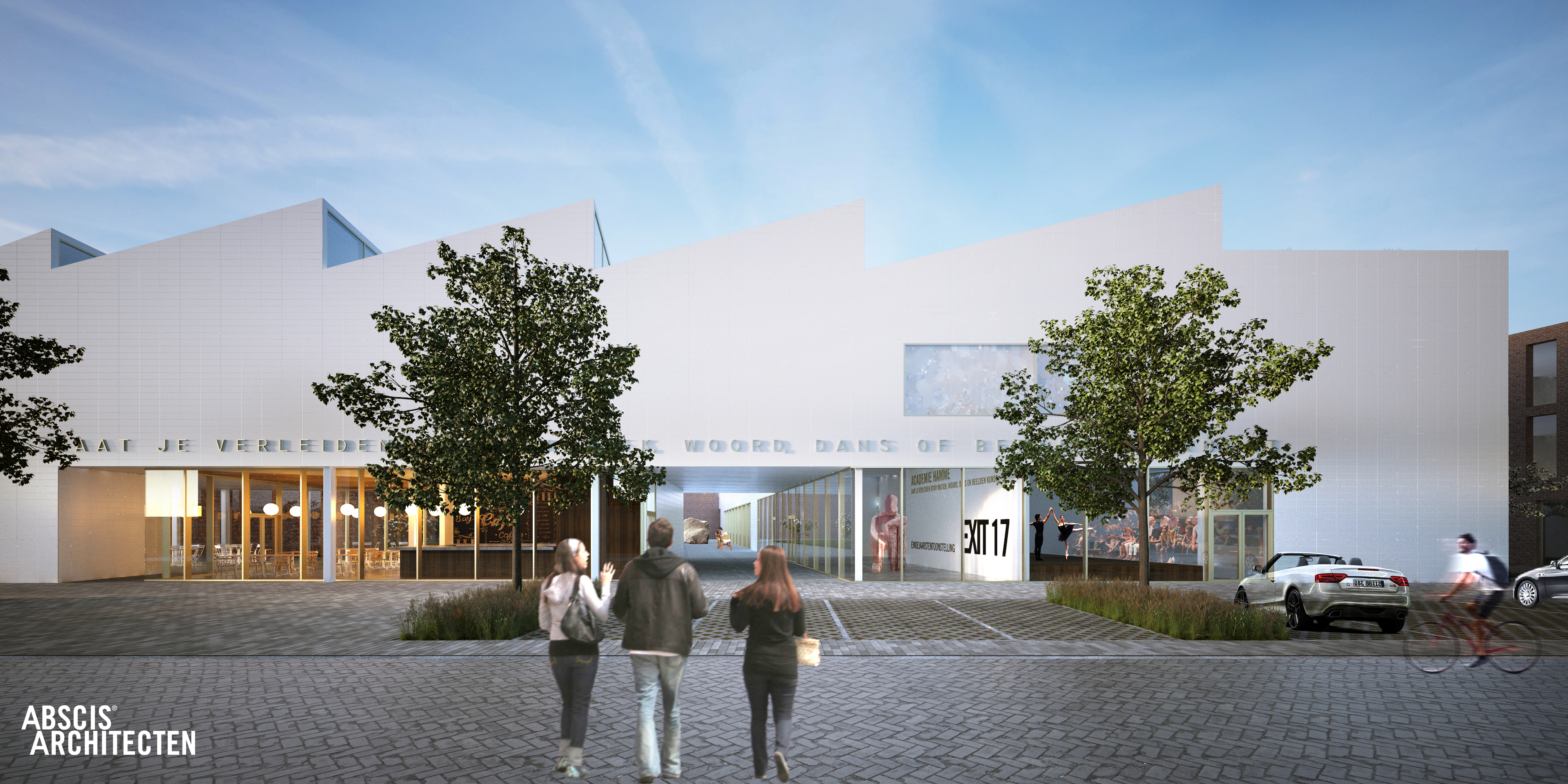 3D-beeld van de nieuwe Academies in Hamme