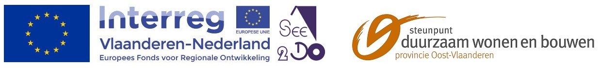 logo's Interreg Vlaanderen-Nederland, See2Do, Steunpunt Duurzaam Wonen en Bouwen