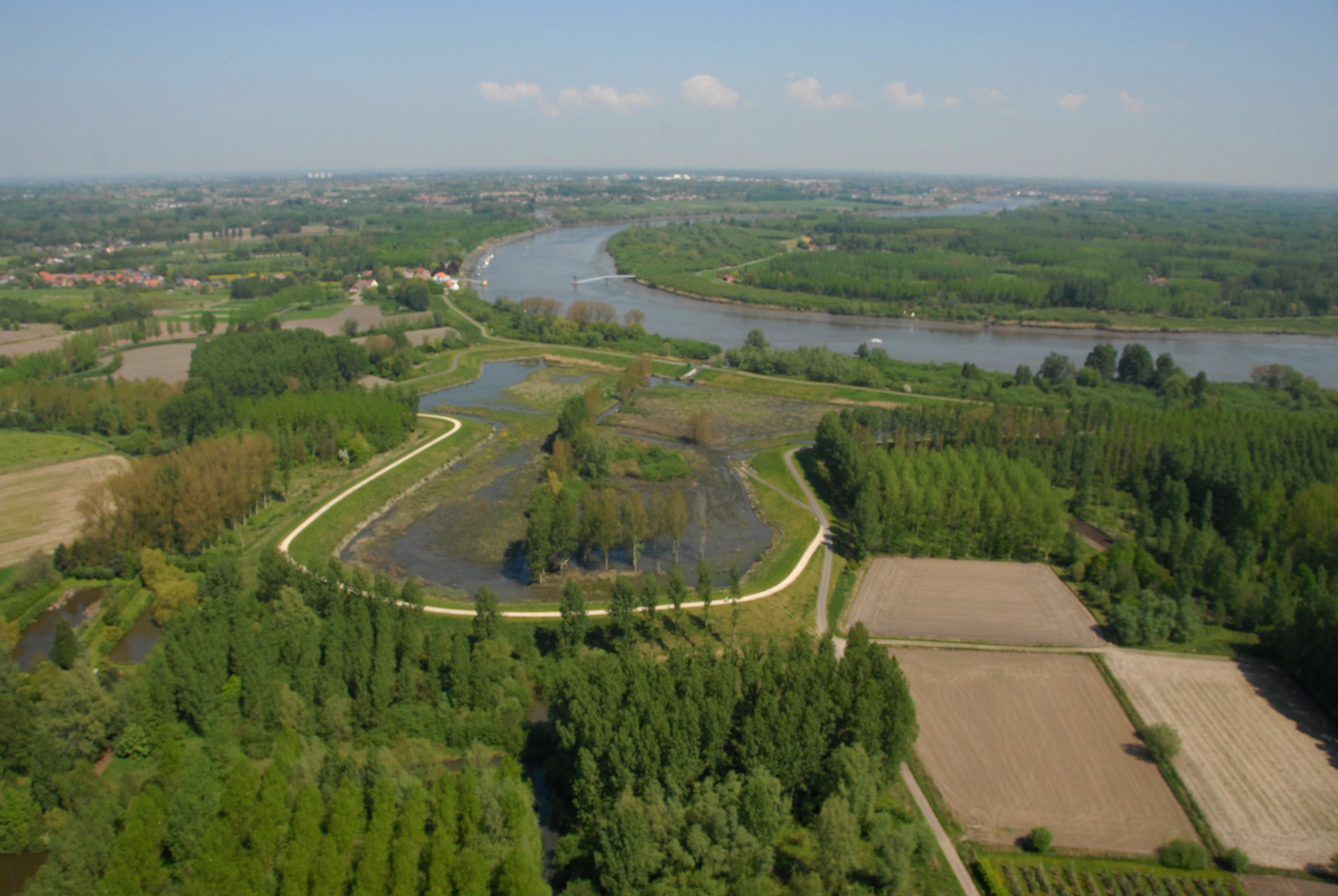 Luchtfoto van het gebied Lippenbroek
